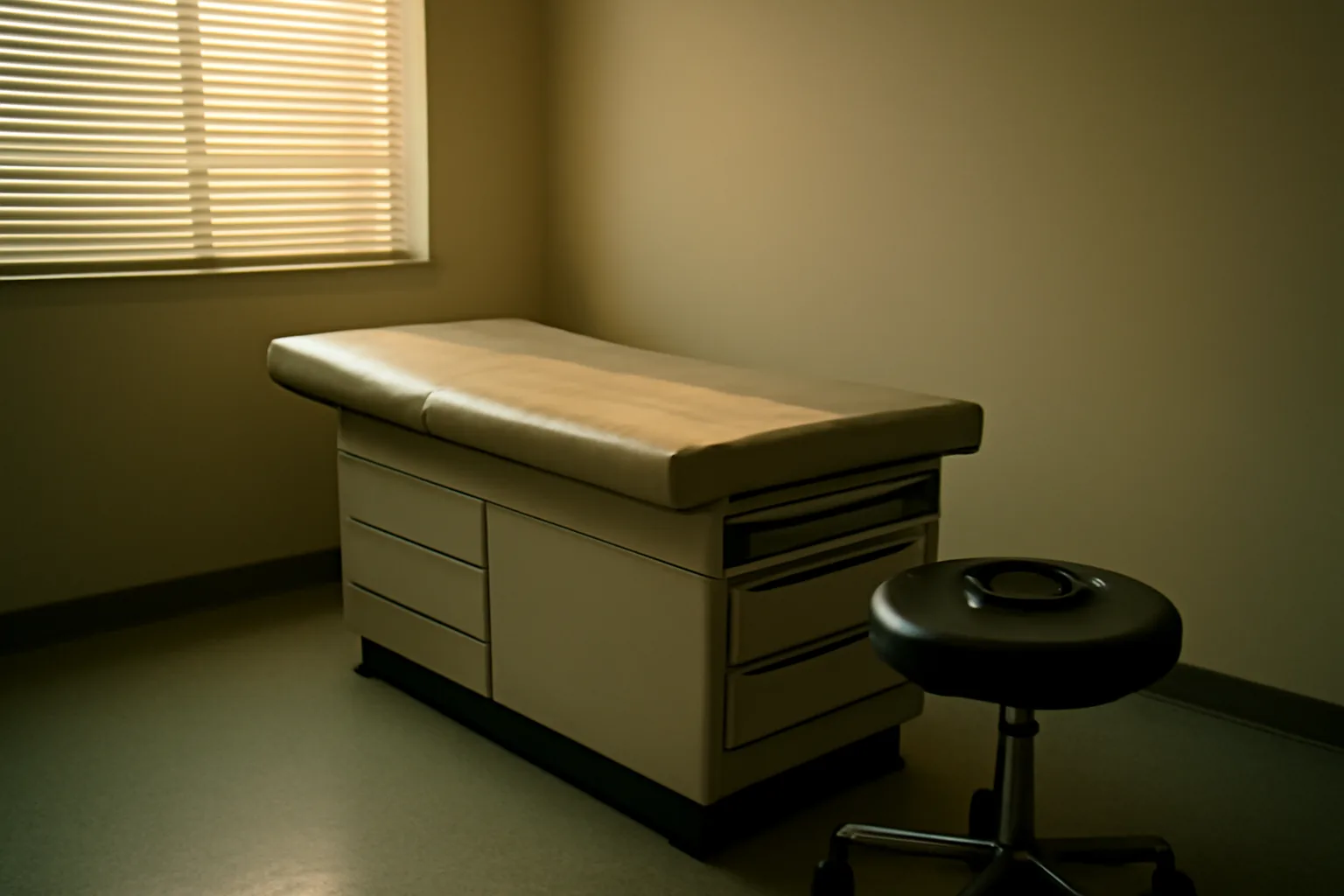 Empty clinical consultation room representing provider review before tirzepatide prescribing